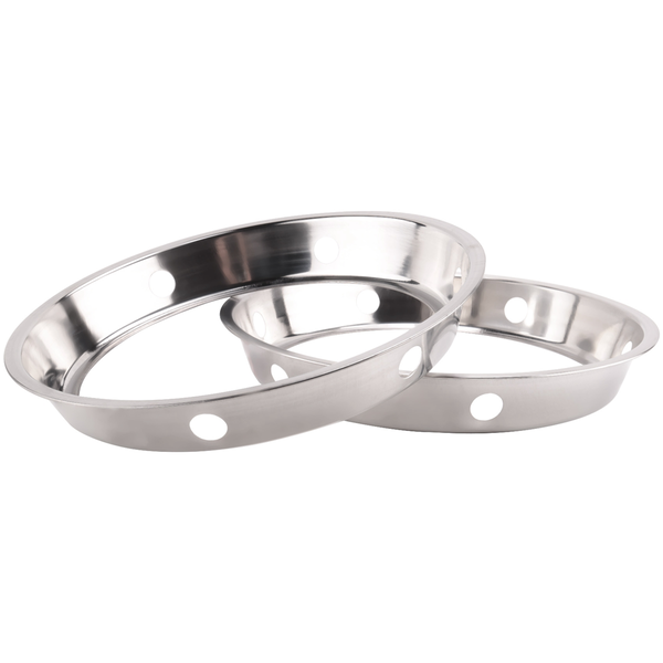 Stainless Steel Wok Ring Metallic Universal Size for Gas Stove - 2 Piece