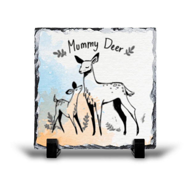 Mommy Deer Gift Rock Slate