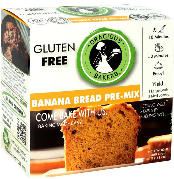 Gracious Bakers Allergen-Free Banana Pre-Mix - ( 3 x 360 GRAM)