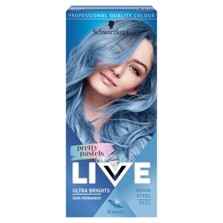 Schwarzkopf Live Ultra Brights Semi-Permanent Hair Colour (Denim Steel) |  Buy Online in South Africa 