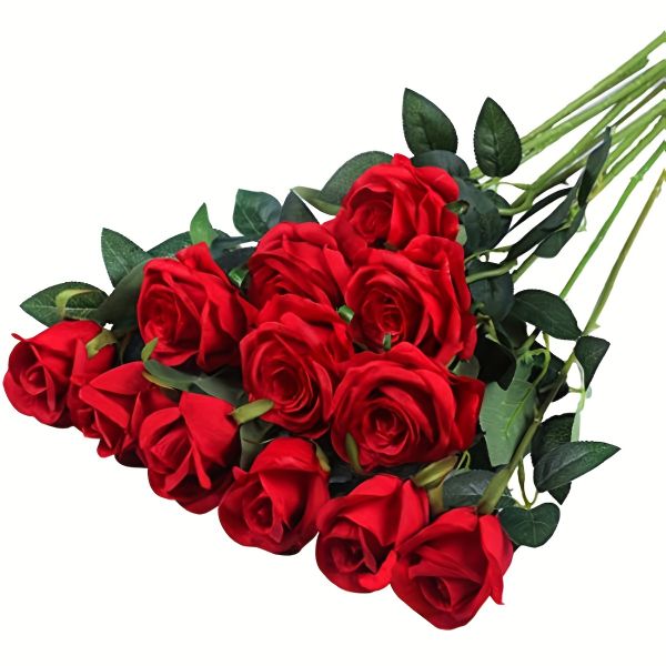12Piece 52cm Realistic Artificial Rose Bouquet