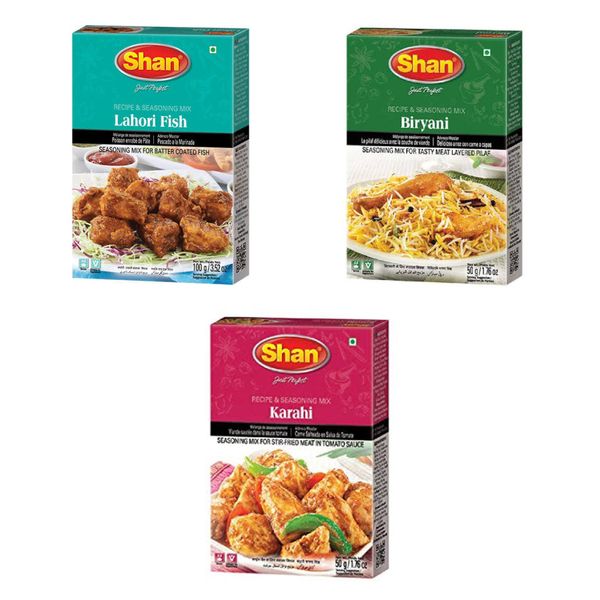 Shan Seasoning Mix and Recipe - 3 Pack Combo