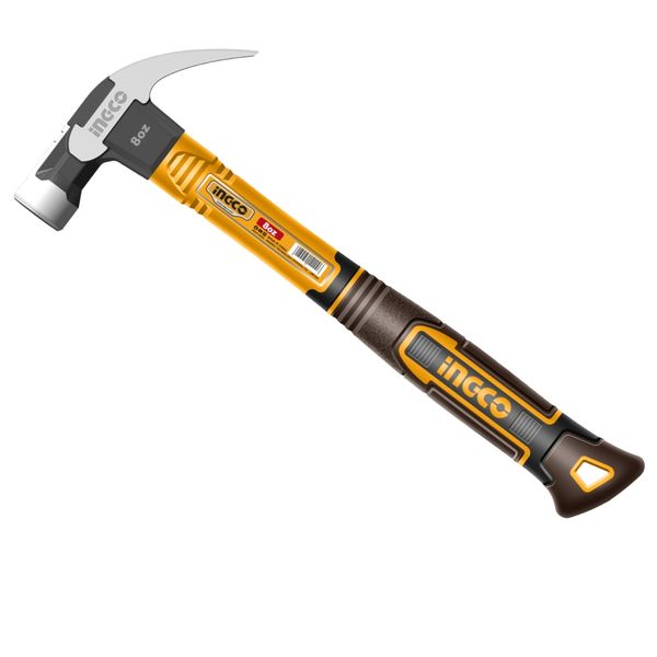 Ingco - Magnetic Claw Hammer with Fiberglass Handle (220g)