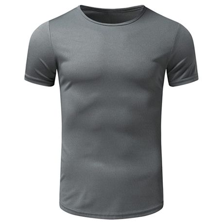 Men Dry Fit Short Sleeve Casual Gym T-Shirts Breathable Staying