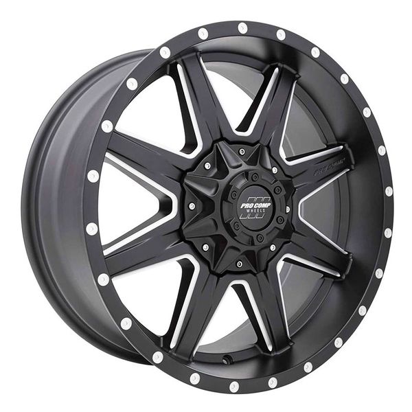 20" Rim - ProComp Series 48 6/139 Black &amp; Silver Alloy Wheels - Set of 4