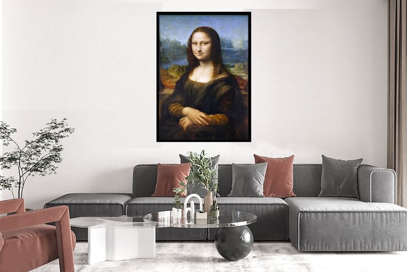 WOODLY MONALISA -1506 Digital Reprint Single 70 cm x 60 cm