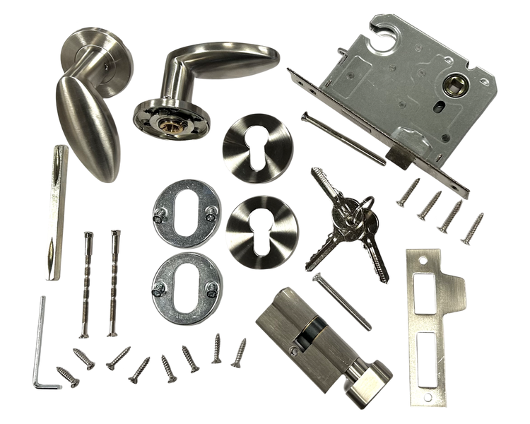 Lever Handle On Rose, Sash-Lock Cylinder &amp; Knob Cylinder Combo 2