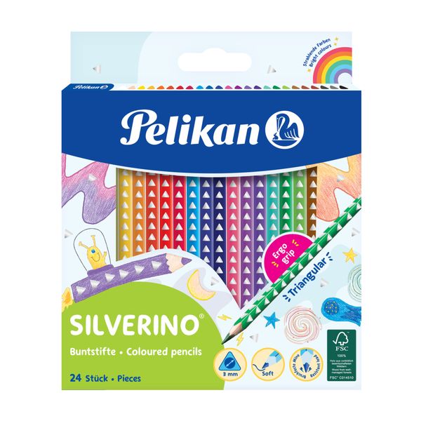 Pelikan SILVERINO pencils, 24 colours