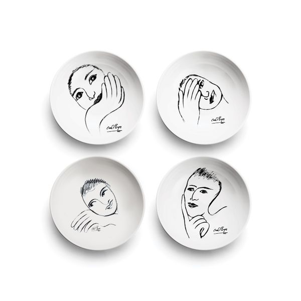 Carrol Boyes Cereal / Soup Bowl Set of 4- Heritage Sketchbook
