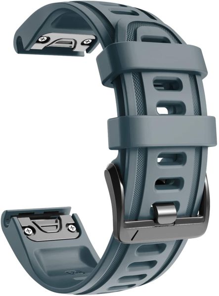 Silicone Band Compatible with Garmin Fenix 7s(20mm) - Slate
