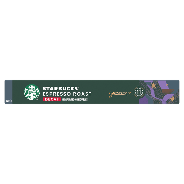 STARBUCKS Decaf Espresso Roast by NESPRESSO Dark Roast, 57g box of 10