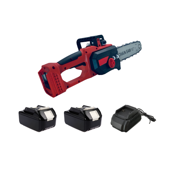 48V 12 Inch Heavy Duty Rechargeable Brushless Chain Saw with 2 Batteries