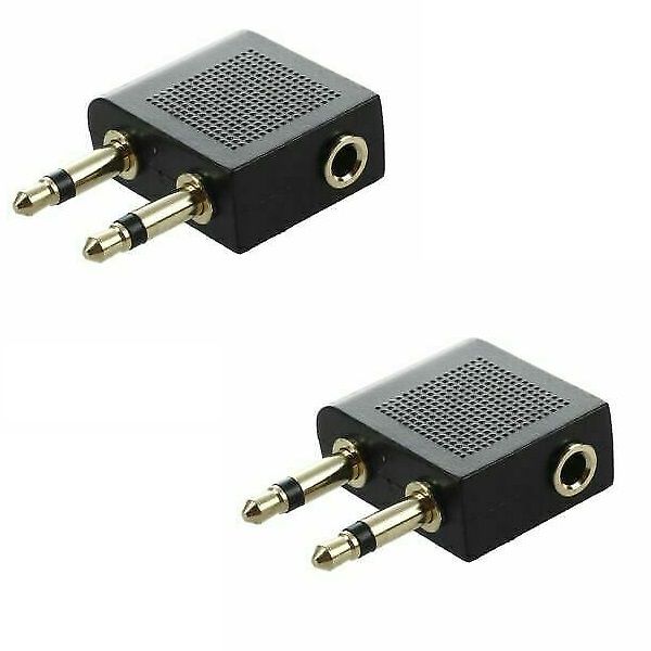 Airplane Flight Headphone Adapters (Pack of 2)