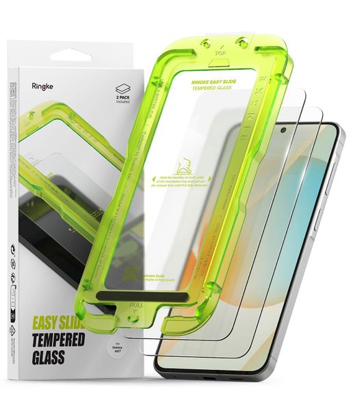 Easy Slide Premium Screen Protector 2 Pack Compatible with Galaxy A57