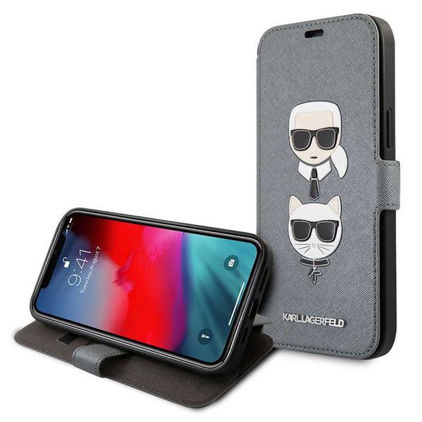 Karl Lagerfeld PU Saffiano K &amp; C Heads For Apple 12 &amp; 12 Pro