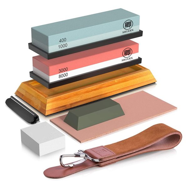Shiarn Whetstone Knife Sharpener Premium White Corundum - Master Kit