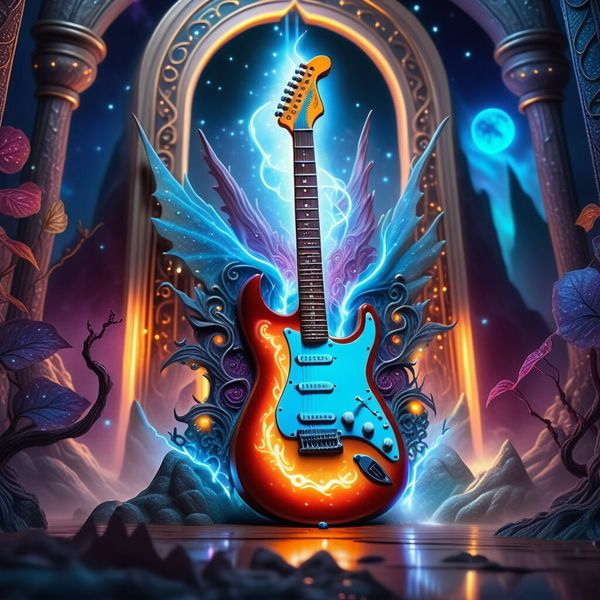 Canvas Wall Art - Guitar Fantasy 3
