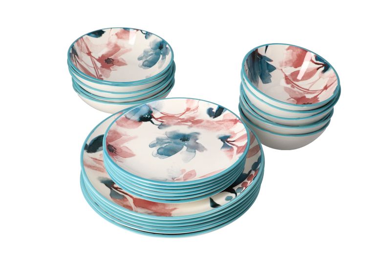 24 Piece Floral Ceramic Dinnerware Set