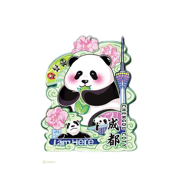 Chengdu, China Travel Souvenir Fridge Stickers