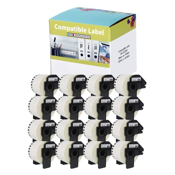 BROTHER DK-22205 Continuous Labels 62mm x 30.48m X 16