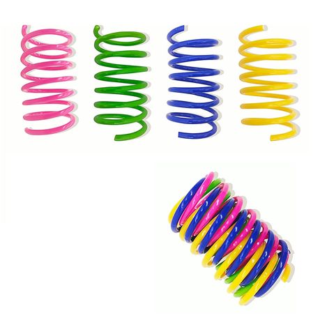 ZOSUXA Cat Spring Toys, 16 Pack Cat Spiral Springs for Indoor Cats Image