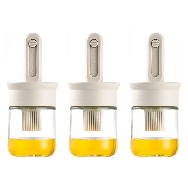Adjustable Oil Brush Sauce Dispenser, Kitchen Cooking and Grilling Brush Ki