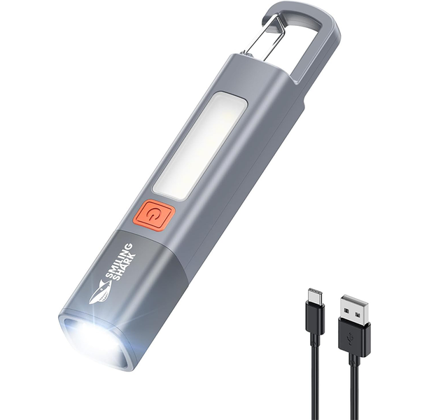 RecargeableTorch Flashlight LED with 3 Mode Hook and Zoomable Waterproof