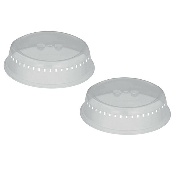 Microwave Transparent Plate Cover 26cm x 6cm - Set of 2