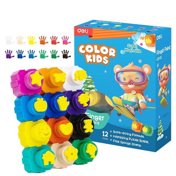 Deli Finger Paint 18ml 12 COLOURS