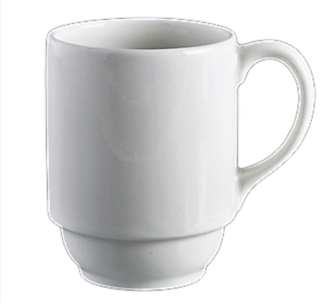 Mug 280ml 6pc Stacking Porcelain Blanco - Continental China