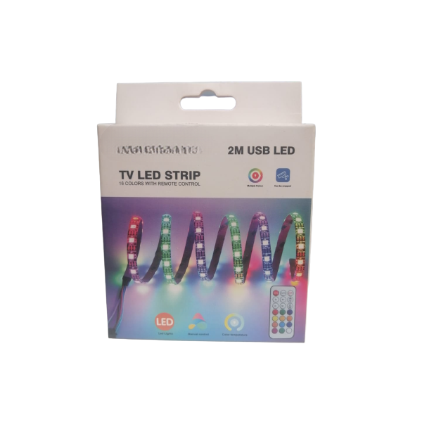 2M USB TV RGB LED 5050 Strip Light