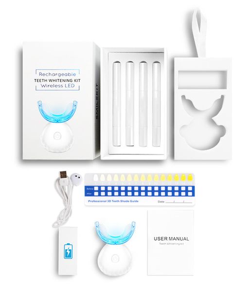 Professional Teeth Whitening Wireless Kit with LED Light &amp; Whitening Pen