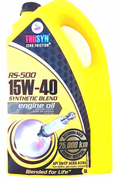 Klenz Trusyn Zero Friction Rs-500 15w40 Synthetic Blend Engine Oil