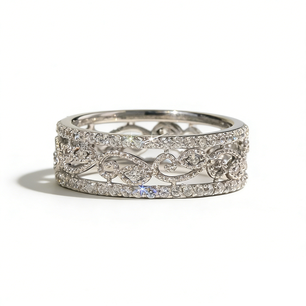 ZELTRYN Lace Cut-out Flower Ring