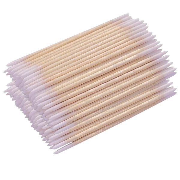 500 Piece Ultra-Thin Double-Headed Disposable Cleaning Swabs - Beige