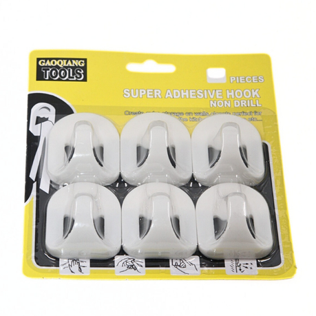 Super Adhesive Non Drill Hooks 6 piece Shop Today. Get it Tomorrow takealot