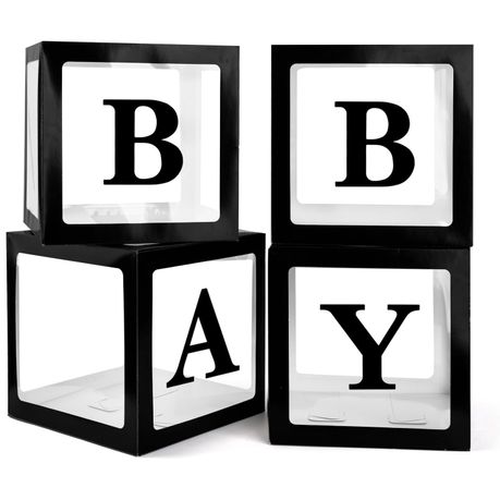 Gogooda Baby Boxes Balloon with Letters Alphabet for Shower Decoration Party - 4 Piece Image