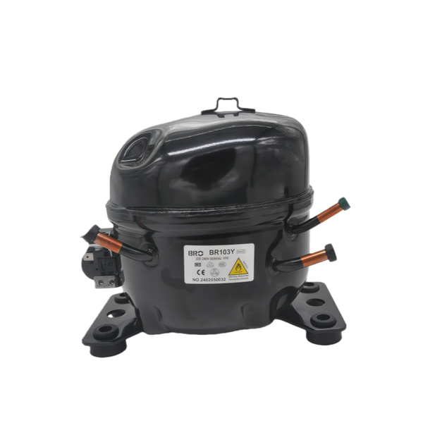 Domestic Fridge Compressor; 1/3HP; R600A Refrigerant BR103Y