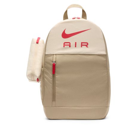 Nike Kids Elemental Backpack 20 Litre Khaki Sanddrift University Red