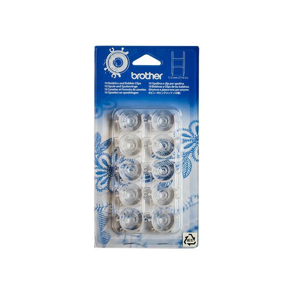 Brother 11.5mm Bobbins and Bobbin Clips