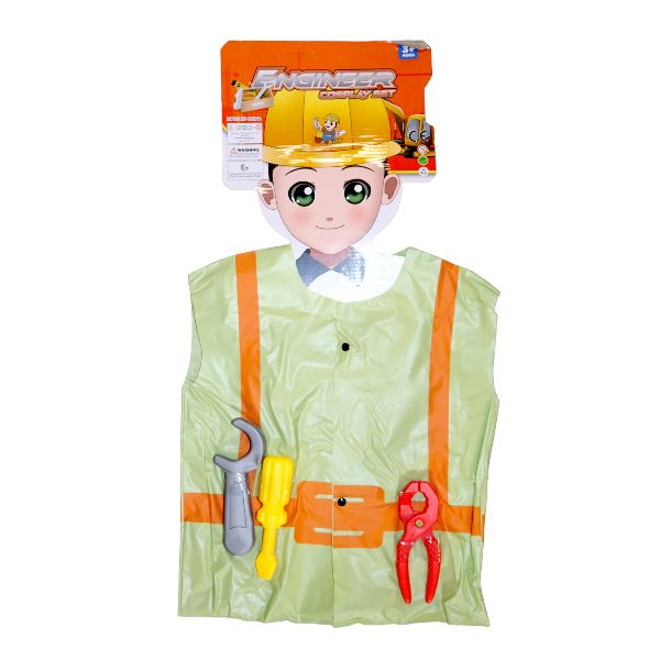 Engineer Civil Construction Worker Community Helper Kids Costume 4-5 years