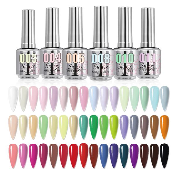 Sioux 48 Piece Gel Nail Polish Set UV/LED - Classic Solid Colours 15ml