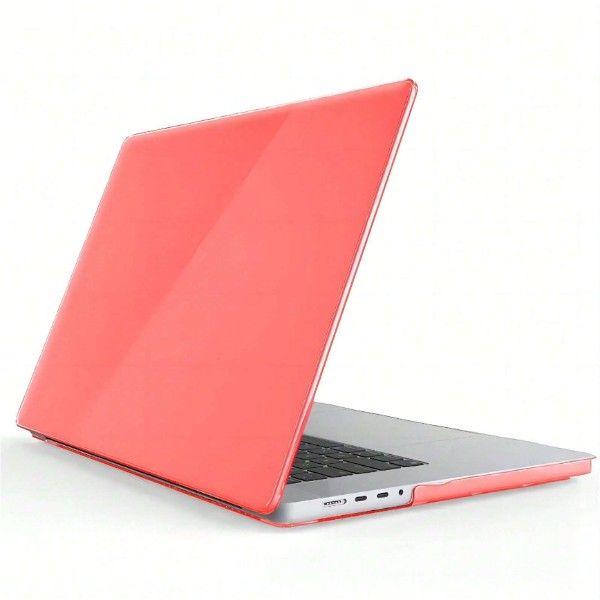 Transparent Hard-Shell 13.3-inch Protective Case For MacBook Pro - Red