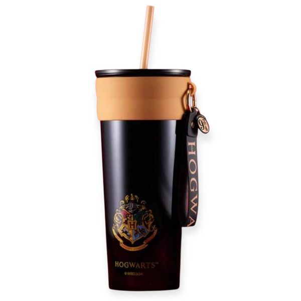 Harry Potter Hogwarts Crest Stainless Steel Tumbler 800ml with Straw