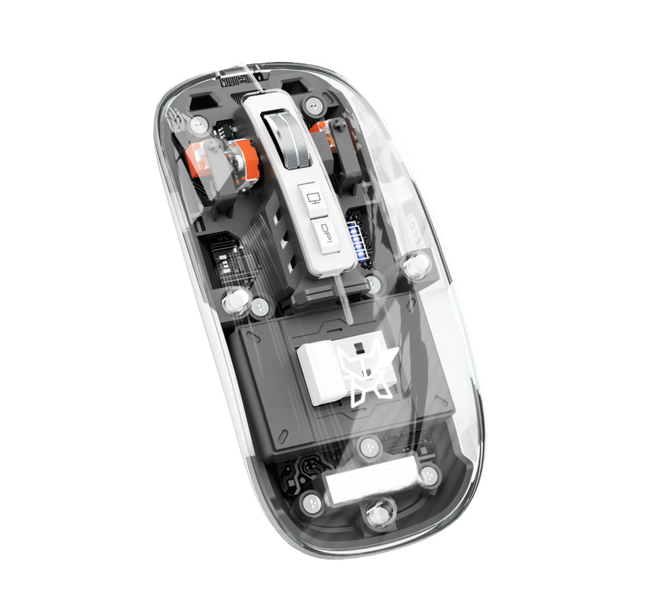 Transparent crystal magnetic wireless mouse Rechargeable silent mouse