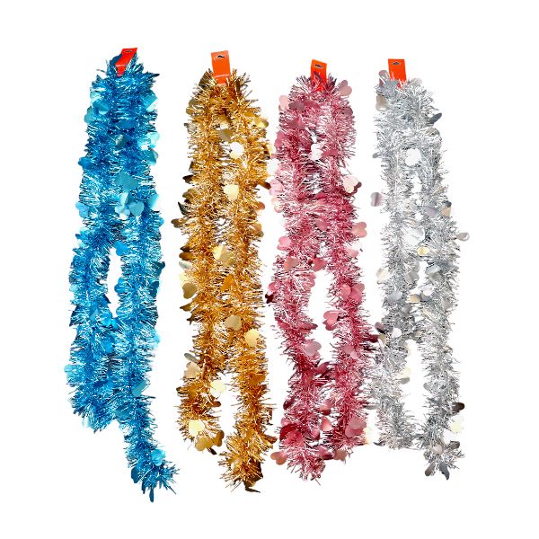 4 Piece x 1.8m Matte Color Christmas Festival Garland Tinsel Home Decor