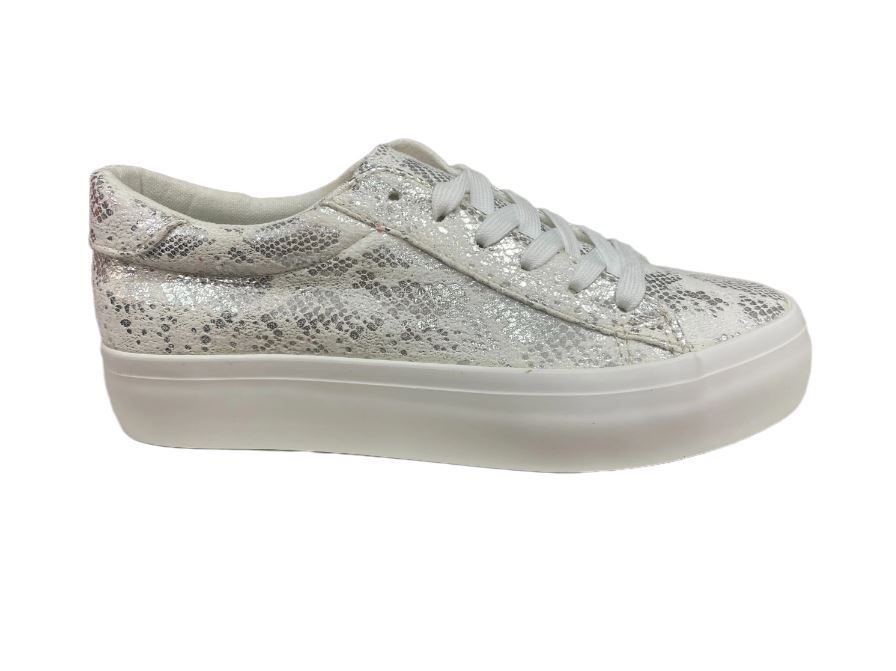 Soft Style by Hush Puppies - Soft Fordon Reptile Silver/White Sneakers ...