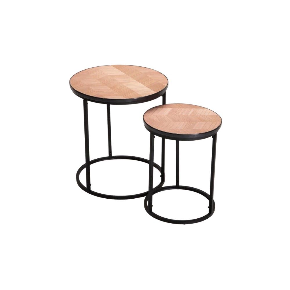 Oak And Meta Set Of 2 Coffee Table Shop Today. Get it Tomorrow!