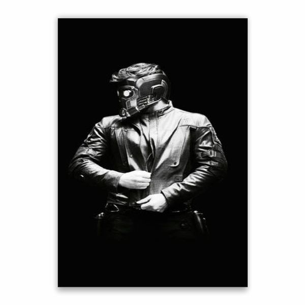 Star Lord Black And White Poster - A1