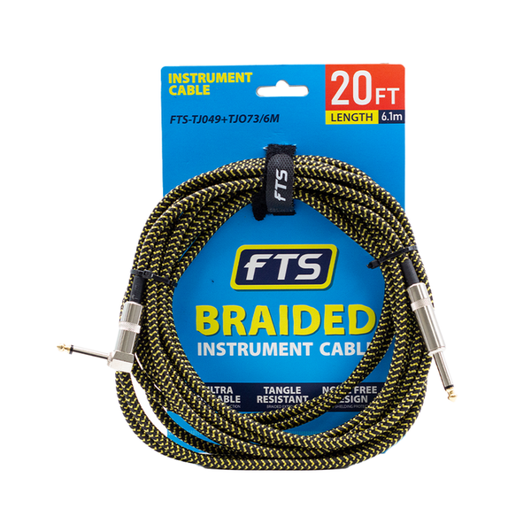 FTS 6M Braid Instrument Cable with Nylon Weave [TJ049+TJO73]
